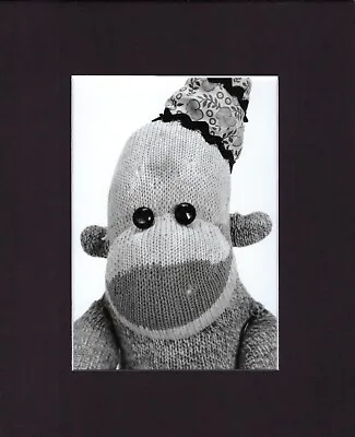 8X10  Matted Print Art Picture Photo Sock Monkey Party Hat • $14.95