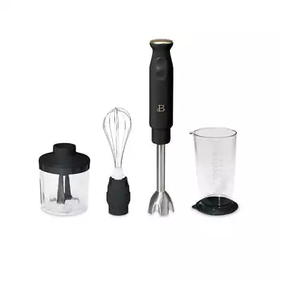 Beautiful 2-Speed Immersion Blender With Chopper & Measuring Cup Black Sesame • $31.32