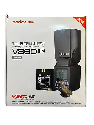 $140 • Buy Godox VING V860IIN TTL Li-Ion Flash Kit For Nikon Cameras