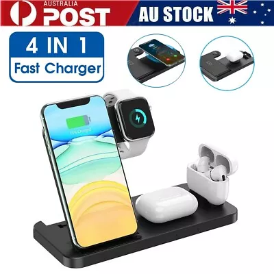 4 In 1 15W Wireless Charger Dock Fast Charging For Apple Watch IPhone 14 Android • $26.67