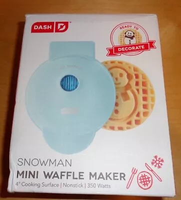 Dash Snowman Waffle Maker 2022 Limited Edition New Mini Holiday Wafflemaker  NEW • $16.49