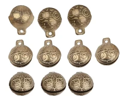 New TIBETAN Brass BELLS LOT Of 10 16mm Bead Craft Temple Herding Small Metal  • $9.98