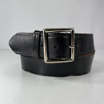 Dutyman Black Top Grain Bridle Leather Work Belt - Men's Size 40 • $14.40