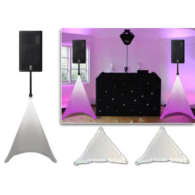 £24.95 • Buy Gorilla White Tripod DJ PA Speaker Stand Lighting Scrim Screens Pair For Wedding