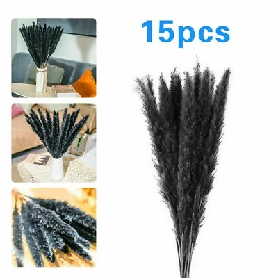 15Pcs Artificial Natural Dried Pampas Grass Flower Bunch Wedding Bouquet Decor • £2.50