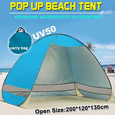 $20.99 • Buy Pop Up Beach Tent Canopy UV Camping Fishing Mesh Sun Shade Shelter  4 Persons