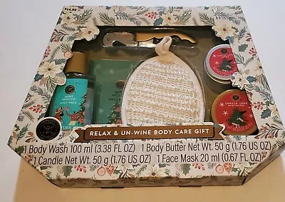 Relax & Un-wine Body Care Gift Set Mint Mojito & Vanilla Love 6 Pcs. New Sealed • £7.51