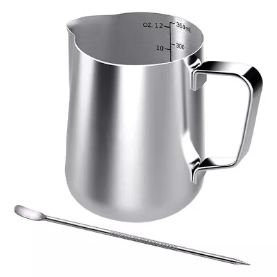 Milk Frothing Jug 350Ml Milk Jug Stainless Steel Milk Jug Frothing Pitcher7685 • $11.39