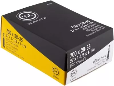 Sunlite Presta Valve Bicycle Tubes 700 X 35-40 / 48mm Valve • $7.75