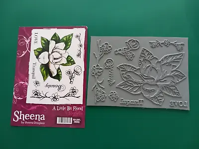 Sheena - A Little Bit Floral - Magnolia Unmounted Rubber Stamp Set • £2.55