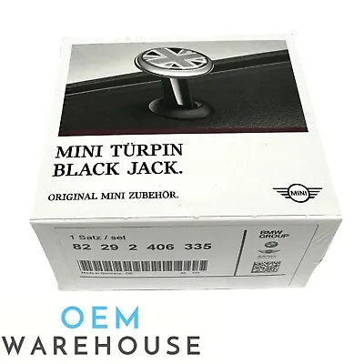 MINI Cooper JCW One F54 F55 Door Lock Caps Pins Black Jack 82292406335 Genuine • $45.67