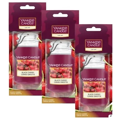 Yankee Candle Car Air Freshener Freshener Fragrance  2D Black Cherry - 3 PACK • £6.99