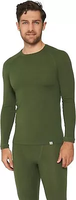 Danish Endurance Merino Wool Long Sleeve Base Layer Shirt For Large Green  • $81.76