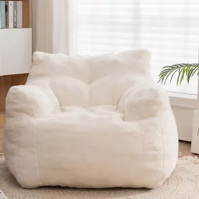 Giant Bean Bag Chair Lazy Sofa Chair Large Soft Teddy Velvet Beanbag Floor Sofas • £99.95