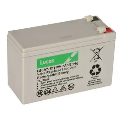 £17.95 • Buy Lucas 12V 7AH AGM/GEL Rechargeable Battery FLYMO CT250X STRIMMER BATTERY