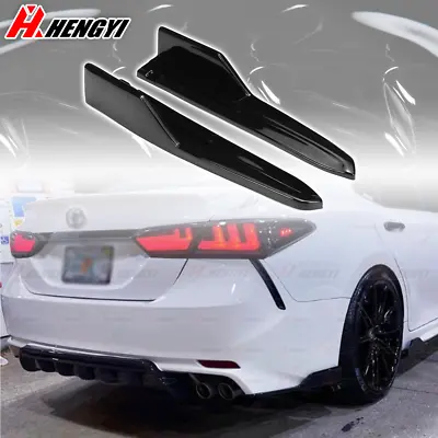 For Camry SE XSE 2018-2022 Style Rear Side Skirt Splitter Lip Gloss Black • $48.20