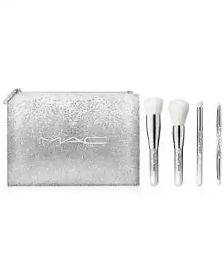 MAC Cosmetics Brush Of Snow Essential Brush Kit-4 PC + Pouch Brand New In Box • $44.99