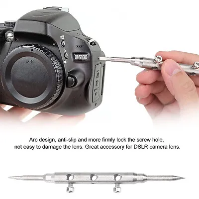DSLR Camera Lens Spanner Wrench Repairing Opening Tool Stainless Steel Photo Fix • £12.27