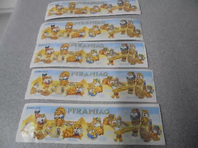 5 X Kinder Surprise English Papers Pyramiao 1998 Ferrero Egyptian Cats • $10