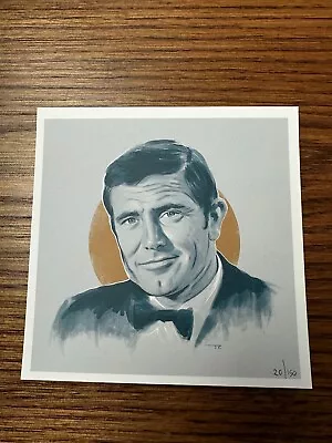 Tom Ralston - James Bond 007 George Lazenby Portrait Art Print BNG | Mondo • $34.99