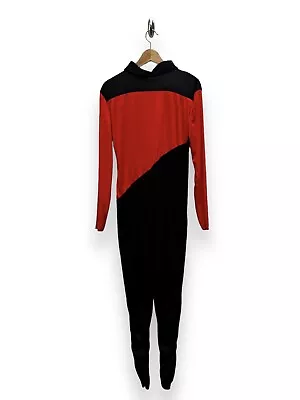 Star Trek Or Superhero Red & Black Bodysuit M/L  - Ex Hire Fancy Dress Costume • £12
