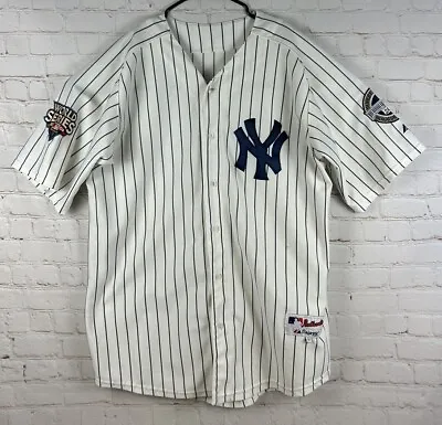 MAJESTIC Authentic NY YANKEES #25 Jersey 2009 WORLD SERIES Large Made In USA • $54.44