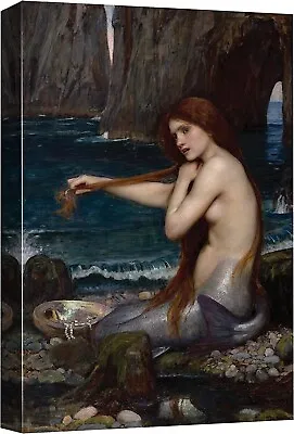 16 X24 -John Williams Waterhouse Wall Art  Canvas Print - A Mermaid • $32.99