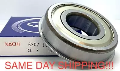 NACHI JAPAN 6307 ZZNR C3 Roller Bearing Metal Shielded Snap Ring (Timken 307KDG) • $39