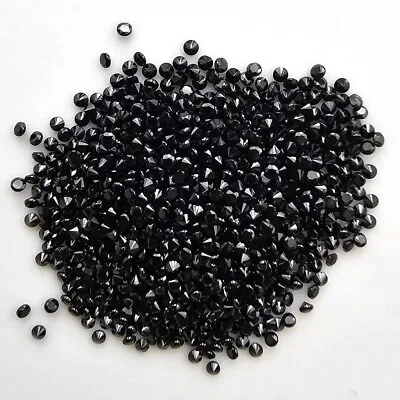 100pcs 1.5mm Round Brilliant Natural Black Spinel Best For Setting Lot1.9ct • $14.99