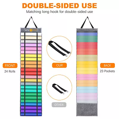 $15.99 • Buy Vinyl Roll Storage Rack, Sturdy Vinyl Roll Holder Storage Organizer Double-sided