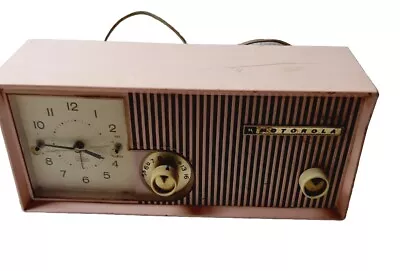 Vintage 1950s? Motorola Pink Clock Radio Model 5C22P • $59.90