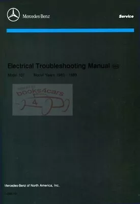 Mercedes 560sl 380sl Electrical Wiring Manual Service Shop Repair 107 • $89.95