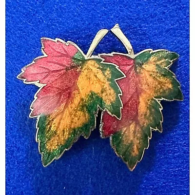 Enamel Double Maple Leaf Pin Korea • $3