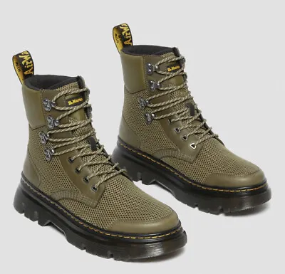 NEW Dr. Martens Combat Utility Boots Tarik Toe Guard Olive Green Women Sz 5 Hi • $119