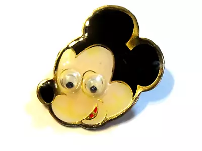 Mickey Mouse ~ Cute Vintage Mickey Mouse With Moving Eyes Brooch Pin • $8.99