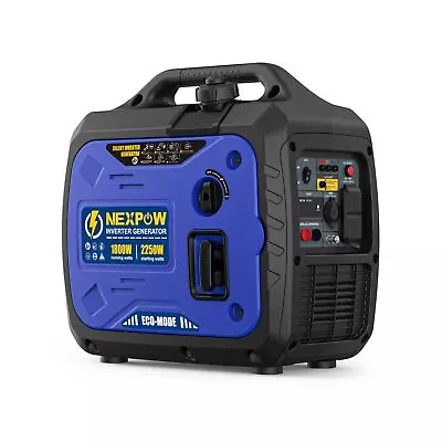 NEXPOW Portable Inverter Generator 2250W Super Quiet Generator With CO Alarm... • $455.94