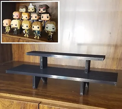 12 Inch - 2-Tier Black Riser Display Stand Shelf - For Small  Such As Funko Pops • $19.95