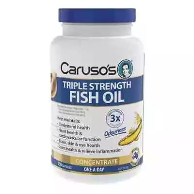 Caruso's - Triple Strength Odourless Fish Oil 150 Capsules Omega-3 Concentrate • $39.90