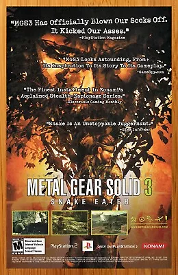 2004 Metal Gear Solid 3: Snake Eater PS2 Print Ad/Poster Original Official Art • $19.49