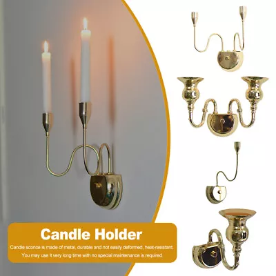 Home Decor Bedroom Hotel Wall Sconce Living Room Candle Holder Retro Metal Stand • £14.03