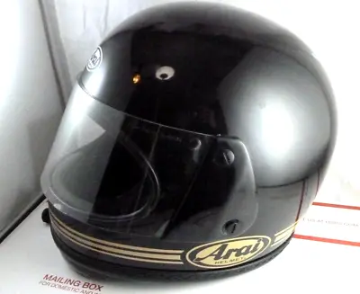 Vintage Arai OMNI Motorcycle Full Face Helmet Made In Japan Size Medium Black M • $149.85