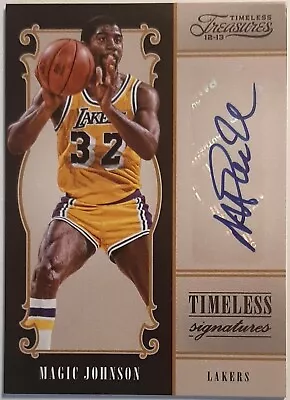 Magic Johnson 2012-13 Panini Timeless Treasures Autograph 15/25 SP Card #26 • $124.99