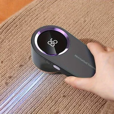 USB Rechargeable Debobbler Lint Remover Clothes Fabric Shaver With LED Display • £10.99