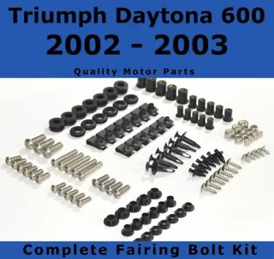 $45.99 • Buy Complete Fairing Bolt Kit Body Screws Fastener For Triumph Daytona 600 2002 2003