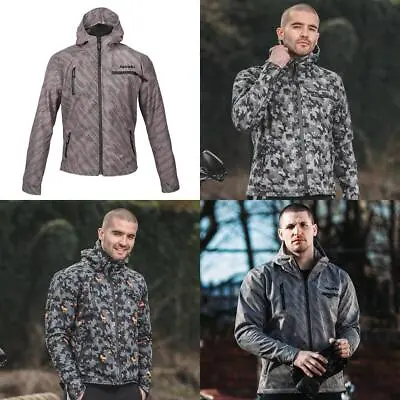 Spada Grid CE Waterproof Motorcycle Jacket Camo Hoodie Motorbike Moped Coat • $93.31