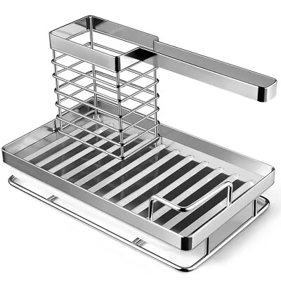 $23.99 • Buy Kitchen Faucet Storage Rack Holder Soap Sponges Caddy Organizer Sink Basket Rack