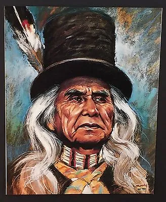 £7.86 • Buy Native American Indian  Vintage Poster 20 X 16