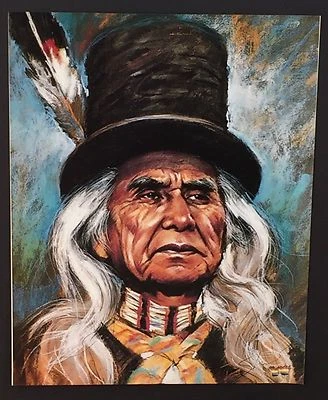 £7.86 • Buy Native American Indian  Vintage Poster 20 X 16