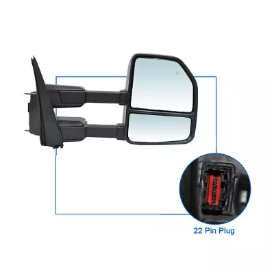 Towing Mirror For 2017-2020 Ford F250 Super Duty Passenger Side RH Power Heated • $135.19