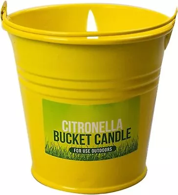 Citronella Candle Metal Bucket Outdoor Garden Use For Insect & Bug Repellent • £6.99